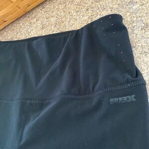 RBX Black & Pink Capri Crop Active Leggings Tights Medium